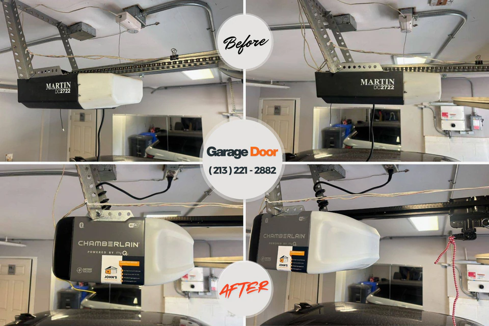 Before and after: Garage Door Service Lake Dallas, TX